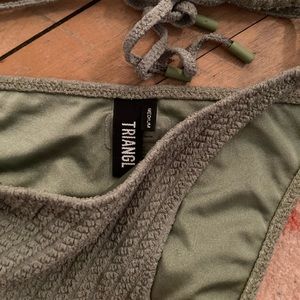 Green triangle bikini